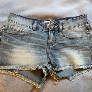 Victoria Secret PINK jean shorts with frayed hem